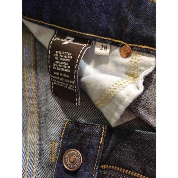 Ladies Seven 7 for All Mankind Boot cut Dark Blue Jeans Size 28 womens. - Picture 5 of 10